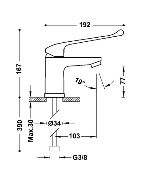 MITIGEUR MÉDICAL LAVABO TRES
