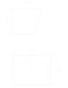 LAVABO ZERO SQUARE BECRISA 2