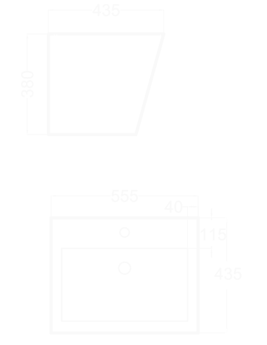 LAVABO ZERO SQUARE BECRISA