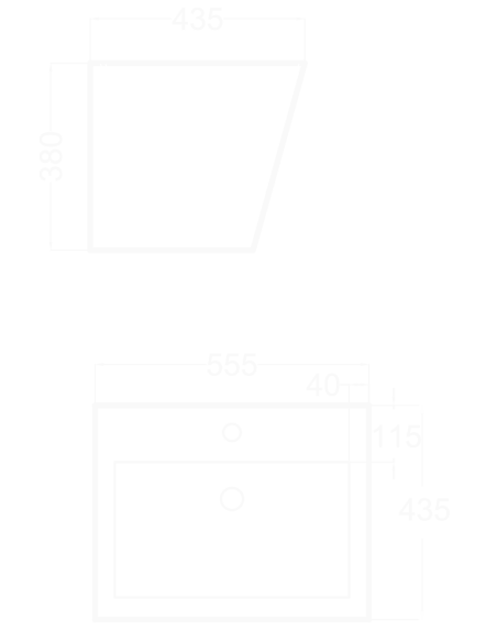 LAVABO ZERO SQUARE BECRISA