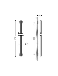 BARRE COULISSANTE DE DOUCHE TRES 2
