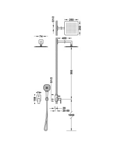 DOUCHE ENCASTRÉE LOFT TRES GRIFERIA 2