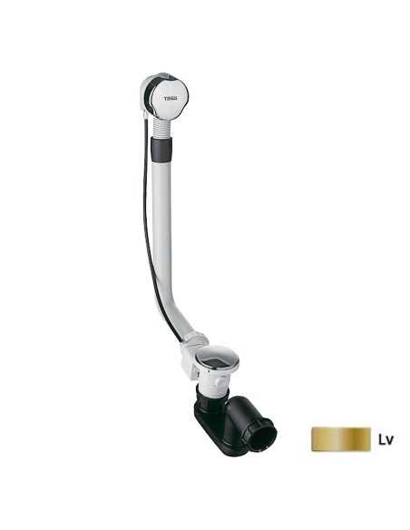 BONDE DE VIDAGE AUTOMATIQUE POUR BAIGNOIRE AVEC TROP -PLEIN DE 68CM EN LAITON  TRES GRIFERIA