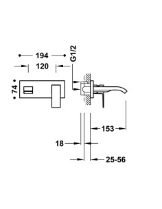 MITIGEUR ENCASTRÉE CUADRO TRES GRIFERIA 2