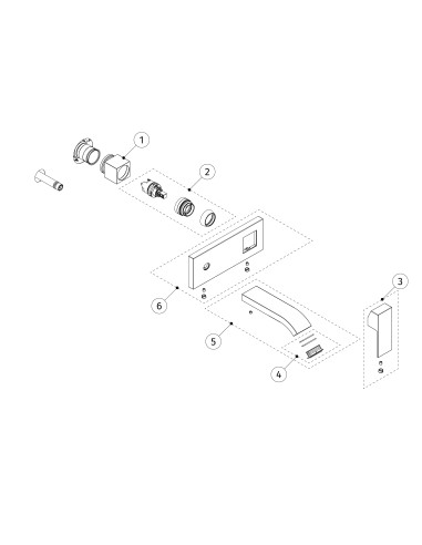 MITIGEUR ENCASTRÉE CUADRO TRES GRIFERIA
