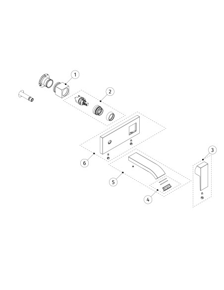 MITIGEUR ENCASTRÉE CUADRO TRES GRIFERIA