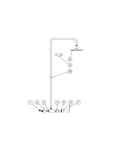 COLONNE MURALE 1 VOIE POUR EXTÉRIEURE TRES GRIFERIA