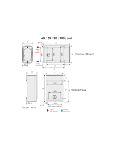 CHAUFFE EAU LINEO CONNECTE VERTICAL  EXTRA PLAT ATLANTIC 2