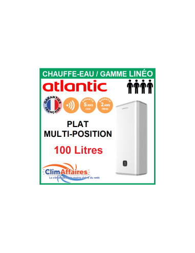 CHAUFFE EAU LINEO CONNECTE VERTICAL  EXTRA PLAT ATLANTIC