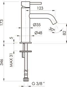 MITIGEUR LAVABO LOOP SANYCCES 2