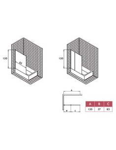 PAROI DE DOUCHE OPEN 2 FIXE+ PORTE BATTANTE GME 2