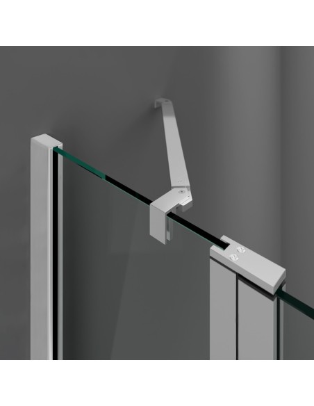 PAROI DE DOUCHE OPEN 2 FIXE+ PORTE BATTANTE GME