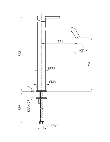 MITIGEUR LAVABO LOOP K SANYCCES