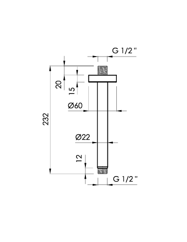 BRAS DE DOUCHE AU PLAFOND LOOP K SANYCCES