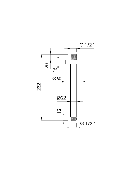 BRAS DE DOUCHE AU PLAFOND LOOP K SANYCCES