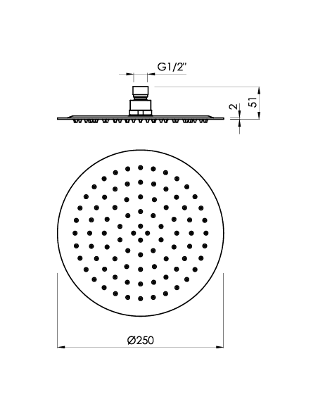 TÊTE DE DOUCHE DIAM 250MM LOOP K SANYCCES