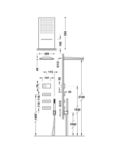 KIT ROBINET THERMOSTATIQUE ELECTRONIQUE ENCASTRÉ À 4 VOIES TRES GRIFERIA 2
