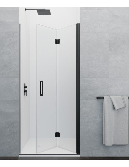 PAROI DE DOUCHE GLASS REPLIABLE BLACK 180° COMBI 2 GME