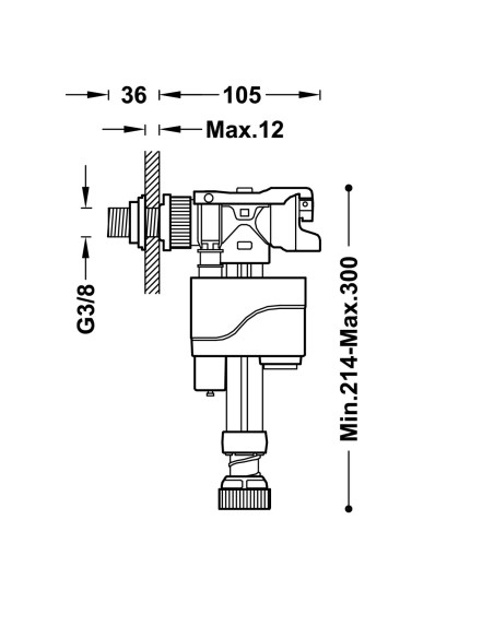 MÉCANISME DE REMPLISSAGE POUR CHASSE D'EAU