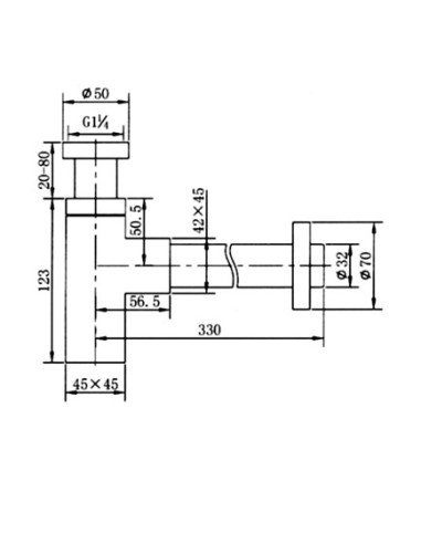 SIPHON ROND LAITON GME
