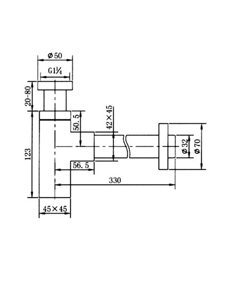 SIPHON ROND LAITON GME