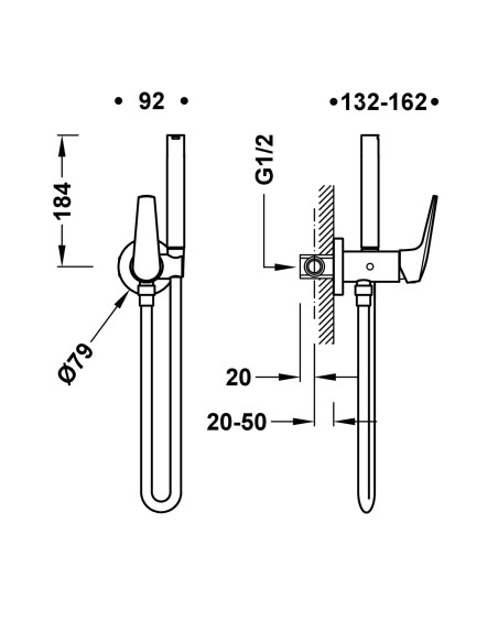 MITIGEUR ENCASTRÉ POUR WC FUJI TRES GRIFERIA