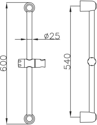 BARRE DE DOUCHE COULISSANTE BORRAS