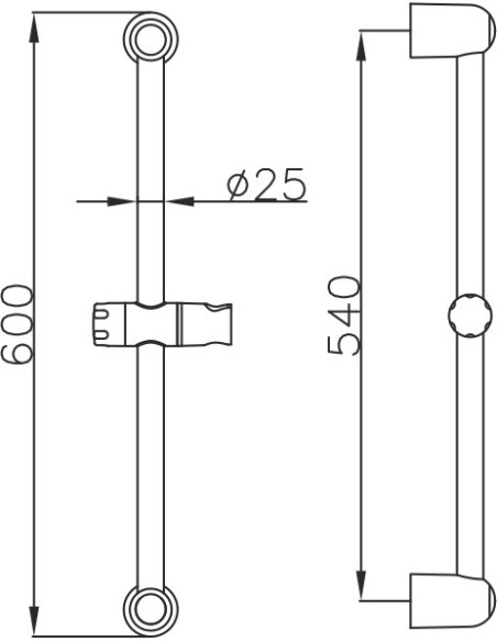 BARRE DE DOUCHE COULISSANTE BORRAS