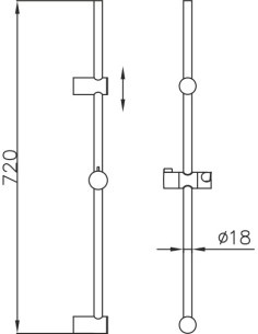 BARRE DE DOUCHE COULISSANTE BORRAS 2