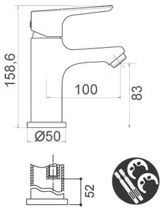 MITIGEUR LAVABO BORRAS 2