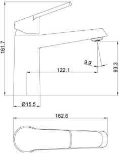 MITIGEUR LAVABO BORRAS 2