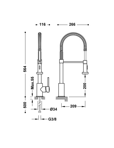 MITIGEUR DE CUISINE TRES GRIFERIA