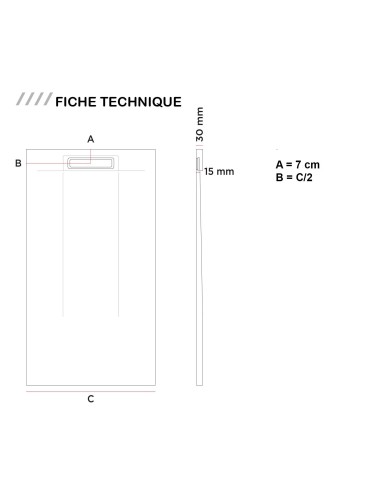 RECEVEUR DE DOUCHE ZEUS DUPLACH