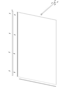 PAROI FIXE SINGLE CHROME SANYCCES 2