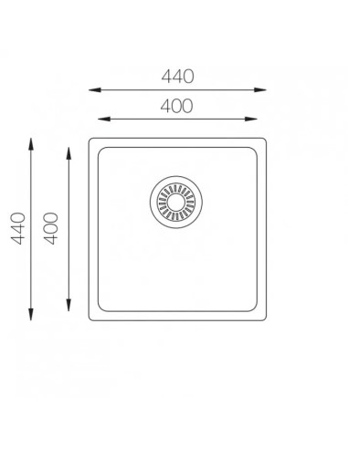 EVIER DE CUISINE CARRE LUXOR SOLFLESS