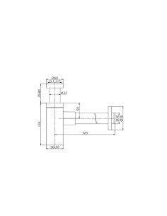 SIPHON LAVABO CARRÉ SKY BATH 2