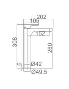 MITIGEUR LAVABO HAUT NASSAU IMEX 2