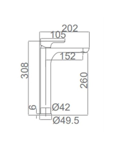 MITIGEUR LAVABO HAUT NASSAU IMEX