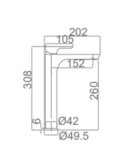 MITIGEUR LAVABO HAUT NASSAU IMEX