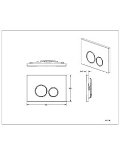 PLAQUE DE COMMANDE DE RESERVOIR ROND CHROMÉ/CHAMPI OR GEBERIT 2