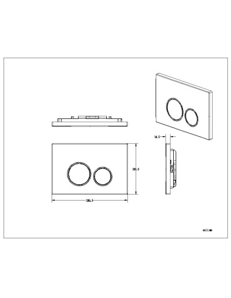 PLAQUE DE COMMANDE DE RESERVOIR ROND CHROMÉ/CHAMPI OR GEBERIT