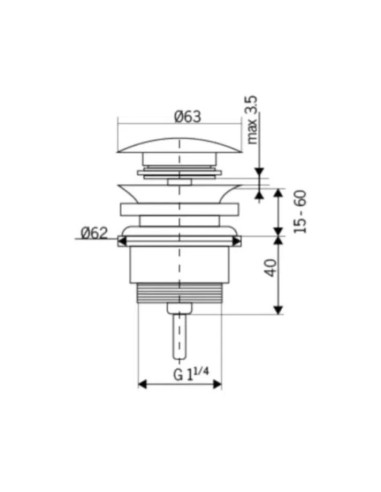 BONDE DE VIDAGE  EN LAITON CLIC CLAC IMEX