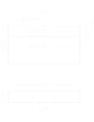 LAVABO NOVE DIM 80 BECRISA