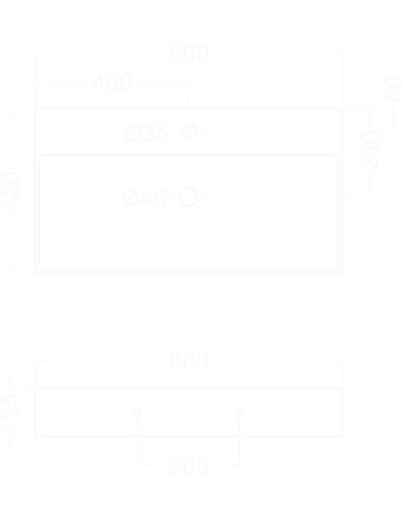 LAVABO NOVE DIM 80 BECRISA