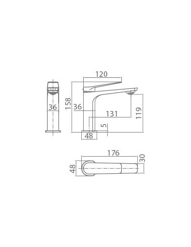 MITIGEUR LAVABO EN LAITON  NAPOLES IMEX