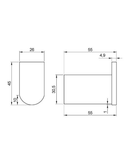 PATÈRE CAPRI NOIR NOFER