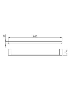 PORTE SERVIETTE EN ALUMINIUM DIM 60 COLLECTION CAPRI NOFER 2