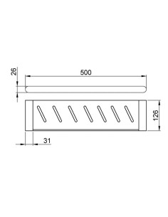 ÉTAGÈRE DE RANGEMENT EN ALUMINIUM AVEC FIXATION COLLECTION CAPRI NOFER 2