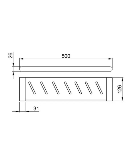ÉTAGÈRE DE RANGEMENT EN ALUMINIUM AVEC FIXATION COLLECTION CAPRI NOFER
