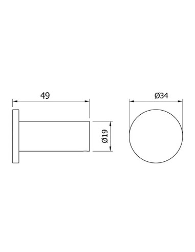 PATÈRE EN ACIER INOXYDABLE AISI 304 COLLECTION CAPRI NOFER